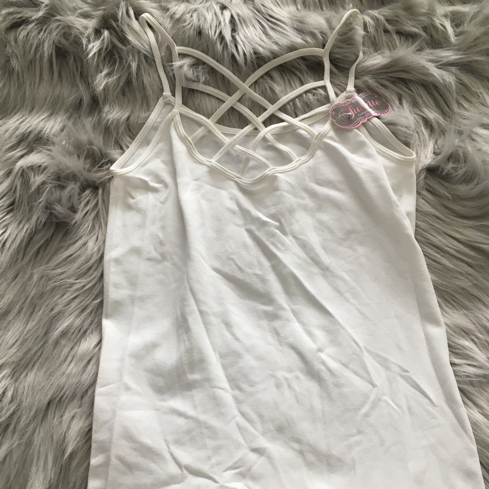 Caged stretch tank top